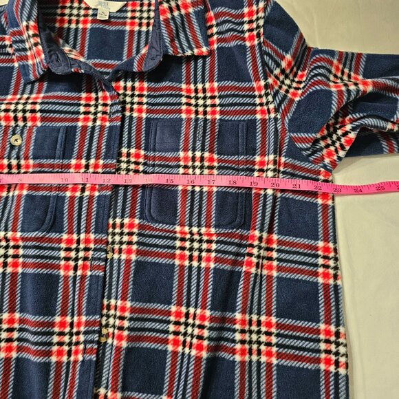 Time And Tru Women's Plaid Fleece Flannel Shacket Sz XL Warm Cozy Outdoors - Picture 9 of 9